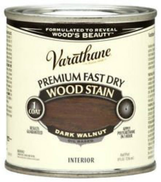 Varathane 262025 Premium Oil-Based Fast Dry Wood Stain, Dark Walnut, 1/2 Pt