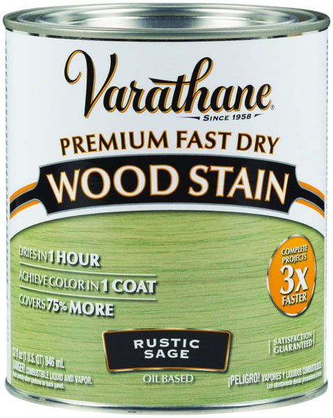 Varathane 297426 Premium Fast Dry Oil-Based Wood Stain, Rustic Sage, 1 Qt