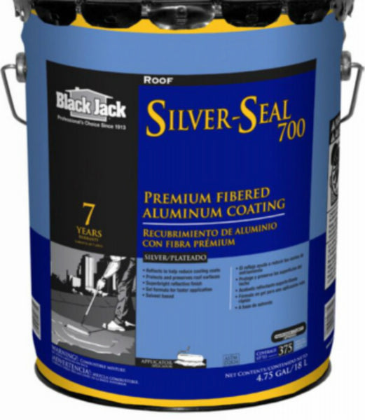 Black Jack 5177-A-30 Silver Seal 700 Premium Fibered Aluminum Coating, 4.75 Gal