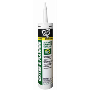 DAP 01801 Gutter & Flashing Advanced Formula Sealant, White, 10.1 Oz