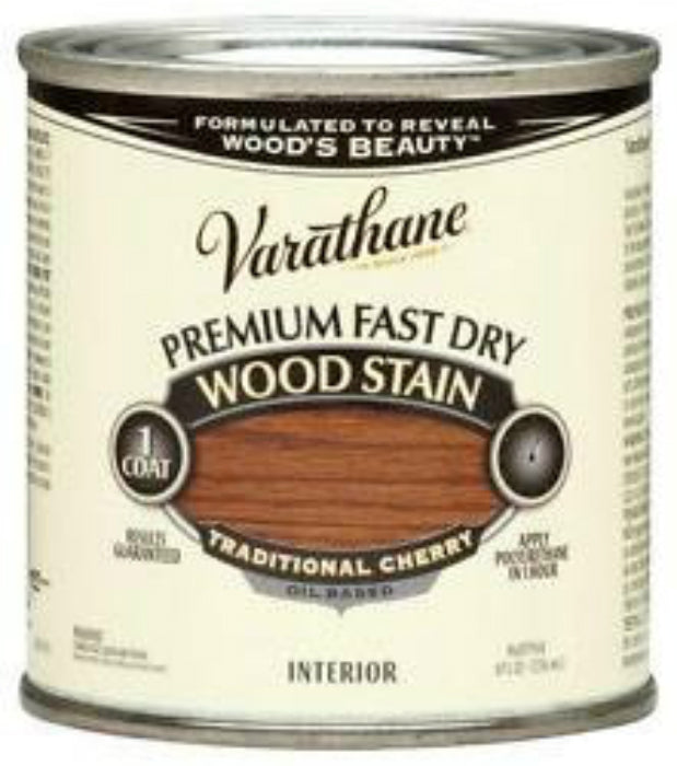 Varathane 262027 Premium Fast Dry Wood Stain, Traditional Cherry, 0.5 Pt