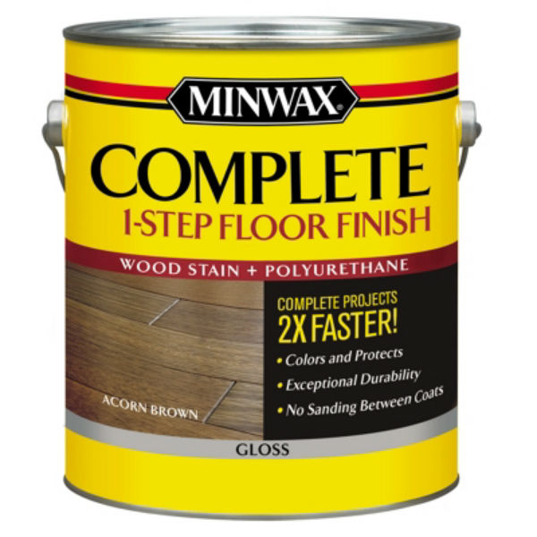 Minwax® 672020000 Complete 1-Step Gloss Floor Finish, Acorn Brown, 1 Gallon