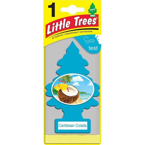 Little Trees® U1P-10324 Turquoise Blue Pine-Tree Air Freshener, Caribbean Colada