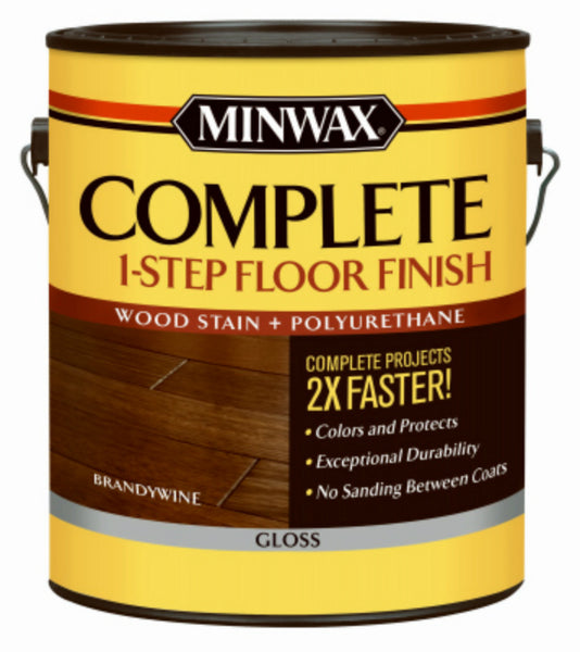 Minwax 672060000 Complete 1-Step Gloss Floor Finish, Brandy Wine, 1 Gallon