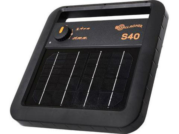 Gallagher G345404 Portable Solar Fence Charger Energizer, 0.4 Joules