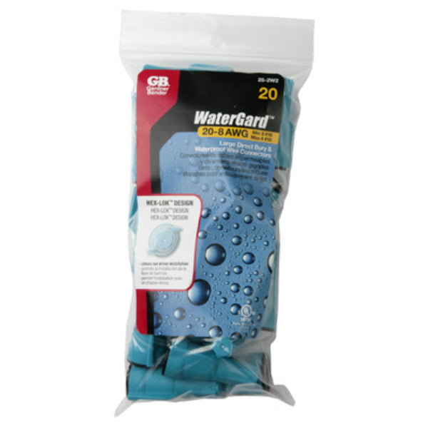 Gardner Bender® 25-2W2 Watergard™ Wire Connector, 20-8 AWG, 20-Pack