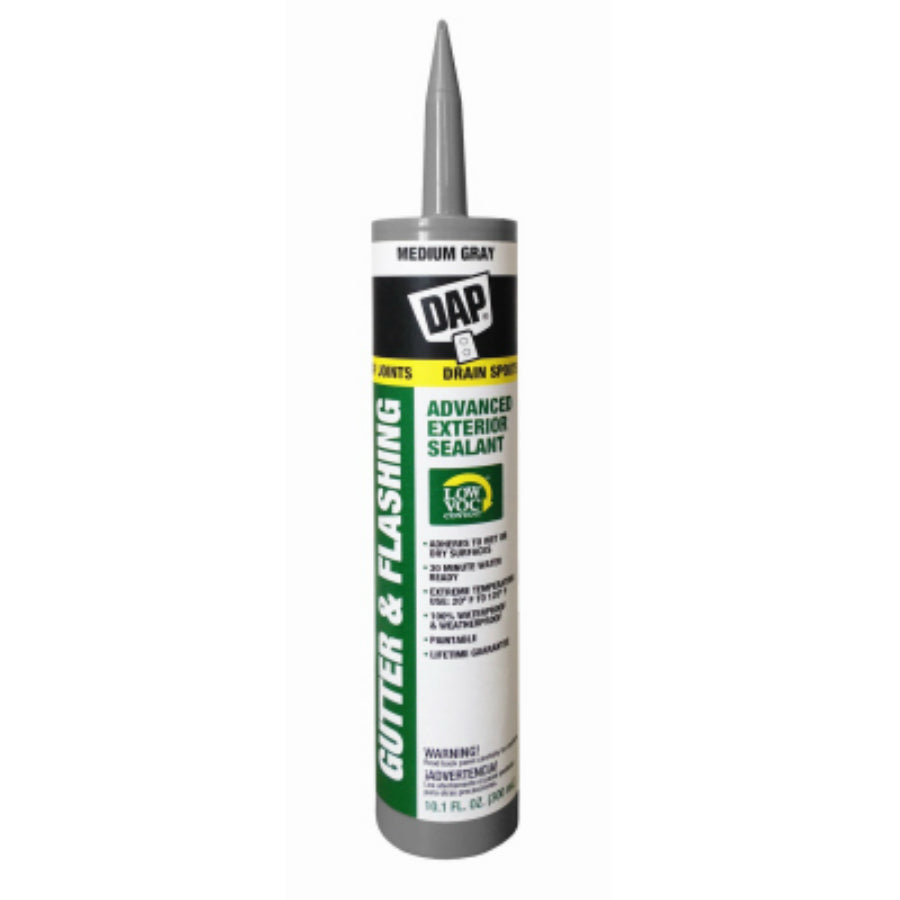 DAP® 01835 Advanced Formula Gutter & Flashing Sealant, Gray, 10.1 Oz