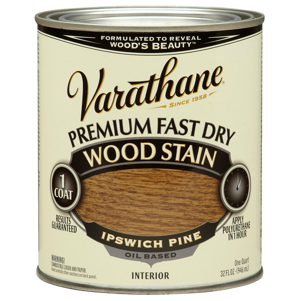 Varathane 262012 Premium Oil-Based Fast Dry Wood Stain, Ipswich Pine, 1 Qt