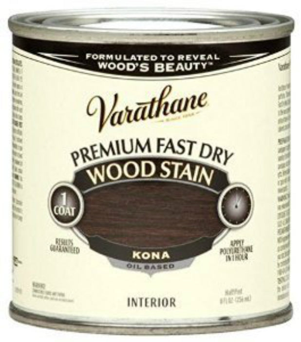 Varathane 262029 Premium Oil-Based Fast Dry Wood Stain, Kona, 1/2 Pt