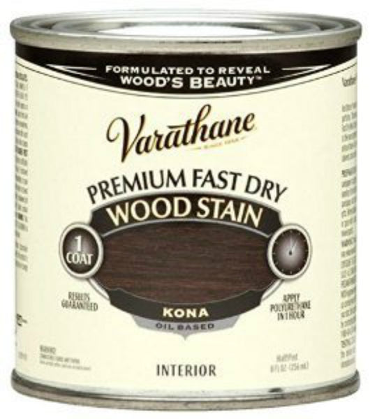 Varathane 262029 Premium Oil-Based Fast Dry Wood Stain, Kona, 1/2 Pt