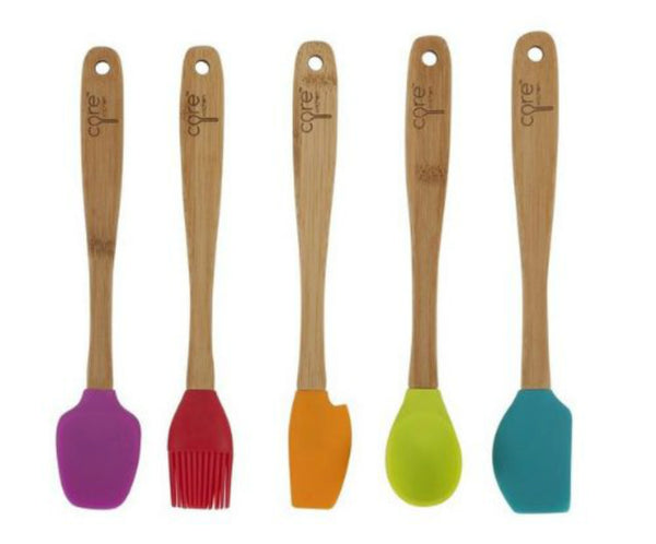 Core Kitchen™ 11210-TV Silicone Head Mini Utensil Set, Assorted Colors, 5-Piece