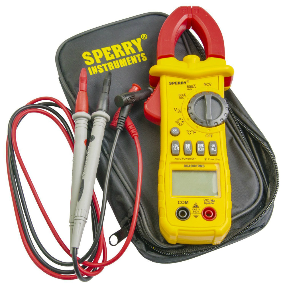 Sperry Instruments® DSA600TRMS True RMS Clamp Meter, 600A