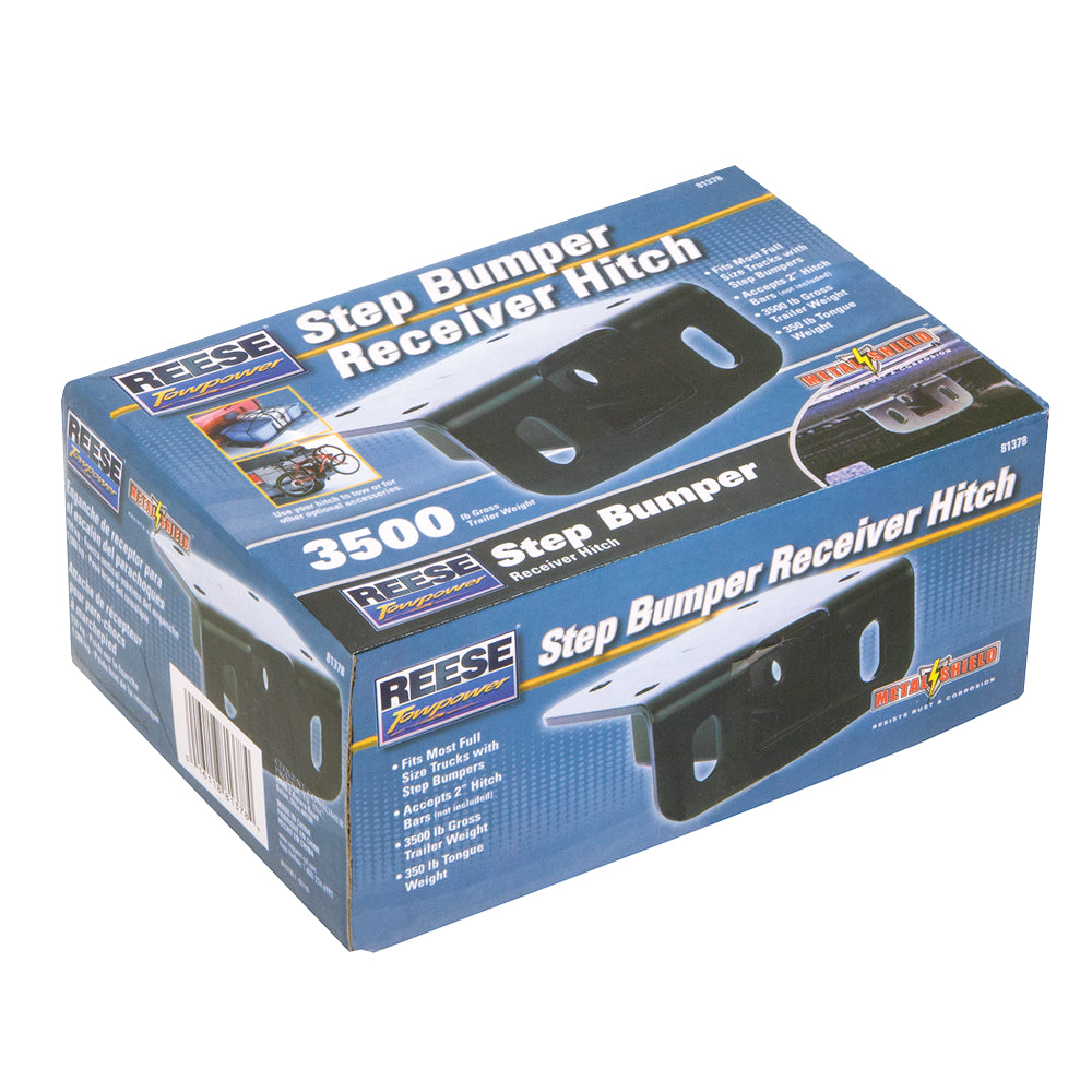 Reese Towpower® 81378 Class II Step Bumper Receiver Hitch, Black, 3500 Lbs GTW