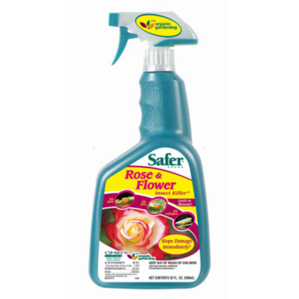 Safer® 5130 Rose and Flower Insect Killer Soap, RTU, 32 Oz