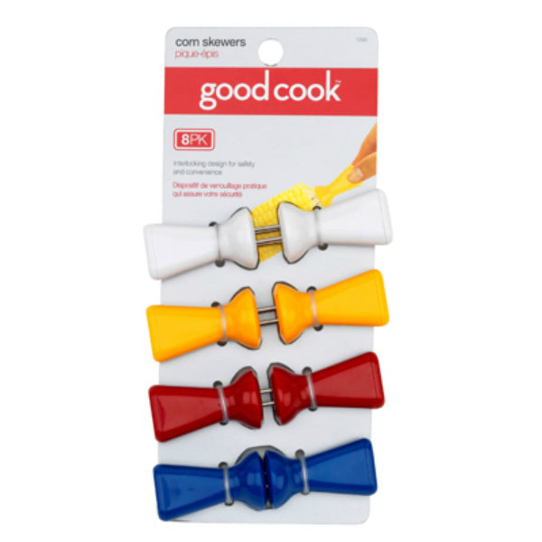 Good Cook® 12583 Premium Corn Skewers, Assorted Colors, 8-Count