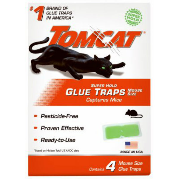 Tomcat 0362710 Super Hold Glue Traps, Mouse Size, 4-Pack