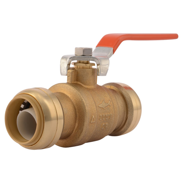 SharkBite® 22185-0000LFA Lead Free Brass Push-Fit Ball Valve, 3/4" x 3/4"