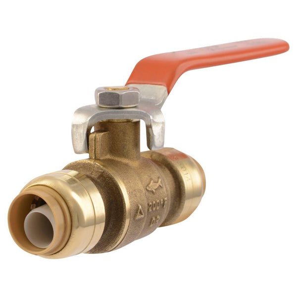 SharkBite® 22222-0000LFA Lead Free Brass Push-Fit Ball Valve, 1/2" x 1/2"