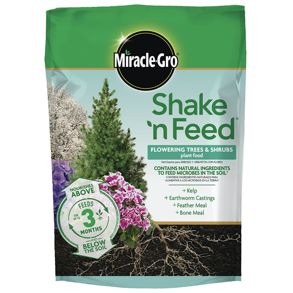 Miracle-Gro 3002410 Shake 'n Feed Flowering Tree/Shrub Plant Food, 8 Lbs