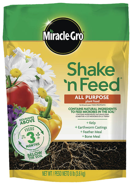 Miracle-Gro® 3002010 Shake 'n Feed® All Purpose Plant Food, 12-4-8, 8 Lbs