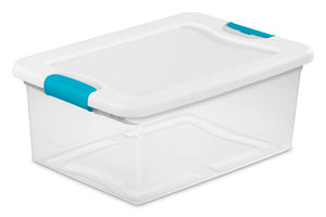 Sterilite® 14948012 Latching Box with Lid & Latches, 15 Qt