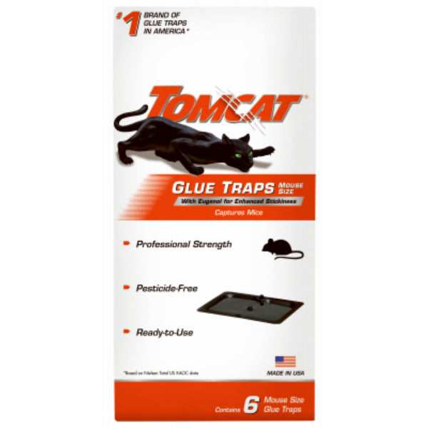 Tomcat® 0362610 Glue Traps Mouse Size with Eugenol for Enhanced Stickiness, 6-Pk