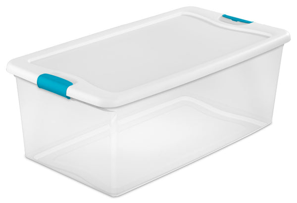 Sterilite 14998004 Latching Box, Clear/White, Plastic