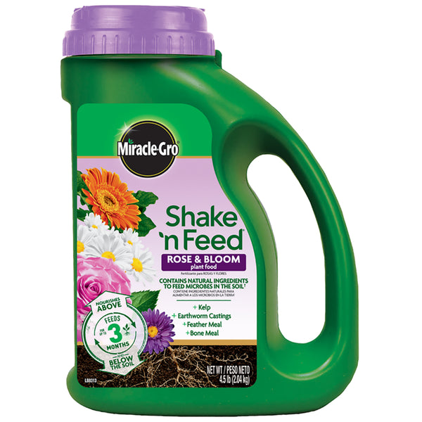 Miracle-Gro® 3002210 Shake 'n Feed® Rose & Bloom Plant Food, 10-18-9, 4.5 Lbs