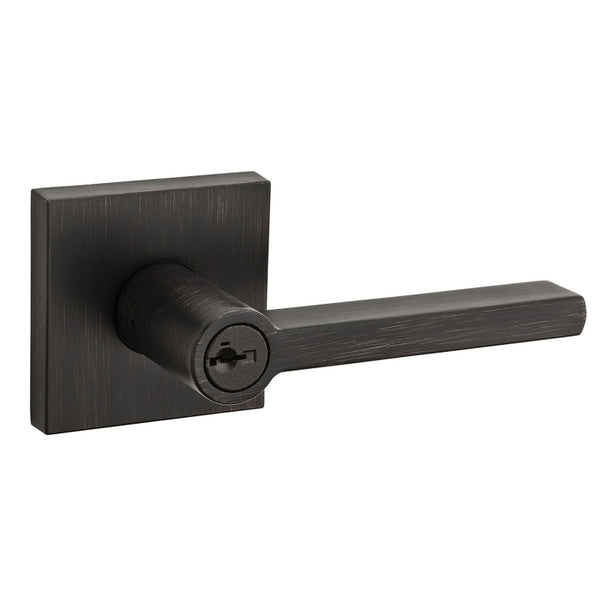 Kwikset® 156HFL-SQT-11P-CP-K4 Halifax Universal Keyed Entry Lever w/Smart Key, Venetian Bronze