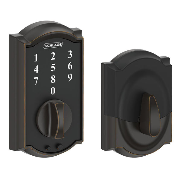 Schlage BE375VCAM716 Touch Screen Deadbolt, Aged Bronze