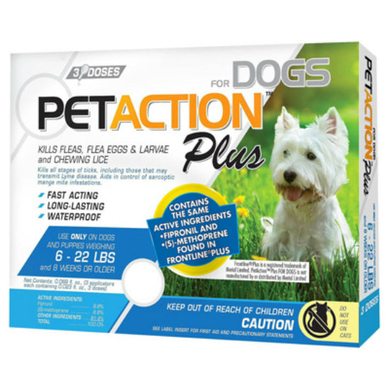 PetAction® Plus 960021010003 Dog Flea & Tick Applicators for Small Dog
