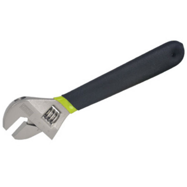 Master Mechanic 213203 Adjustable Wrench with Cushion Grip Handle, 8"