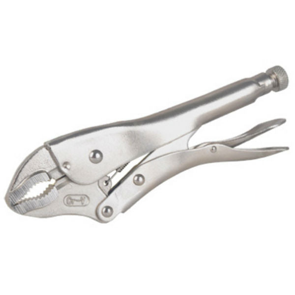 Master Mechanic 213186 Curved Jaw Locking Pliers with 3-Rivet Design, 10"