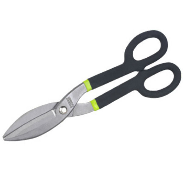 Master Mechanic 213279 Straight Tin Snips with Cushion Grip Handles, 12-1/2"