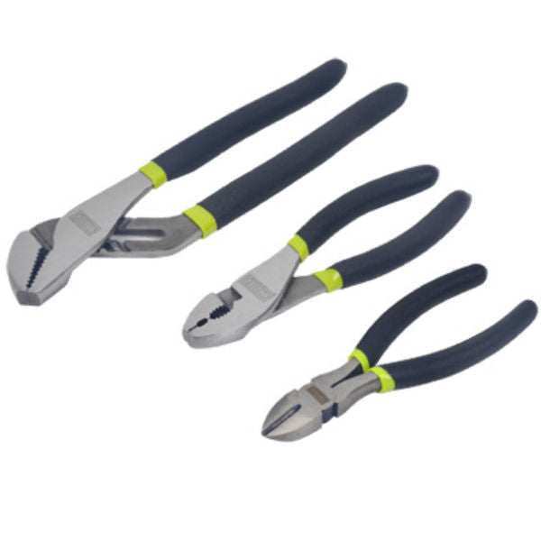 Master Mechanic 213170 Pliers Set with Cushion Grip Handles, 3-Piece