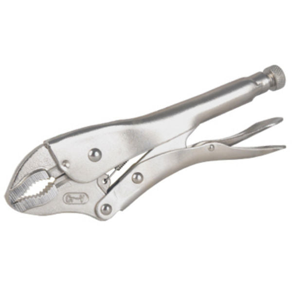 Master Mechanic 213187 Curved Jaw Locking Pliers with 3-Rivet Design, 7"
