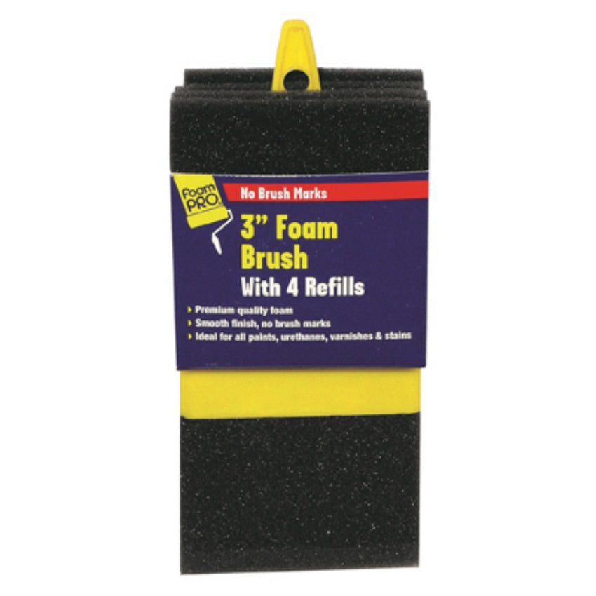 FoamPRO 73-4 Foam Brush with 4-Refills, 3"