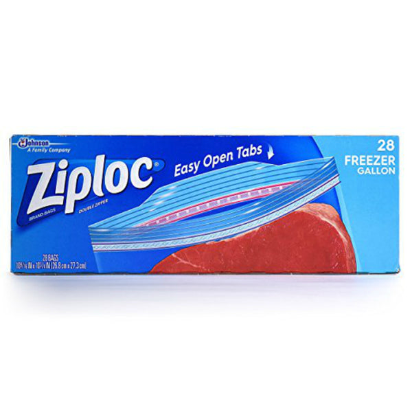 Ziploc® 00382 Freezer Bags with Smart Zip Plus® Seal, 1 Gallon, 28 Count