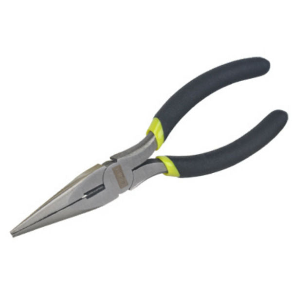 Master Mechanic 213178 Long Nose Pliers with Cushion Grip Handles, 6"