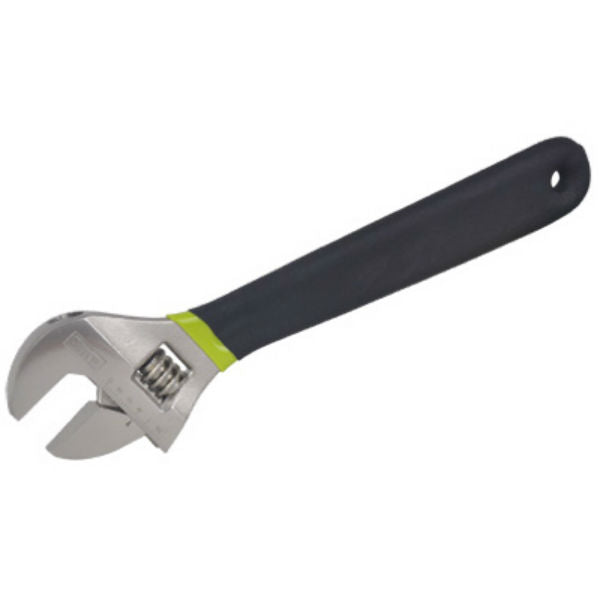 Master Mechanic 213206 Adjustable Wrench with Cushion Grip Handle, 12"