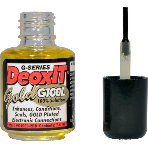 DeoxIT® G100L-2DB Gold G100L G-Serie Brush Applicator, 100% Solution, 7.5 ml