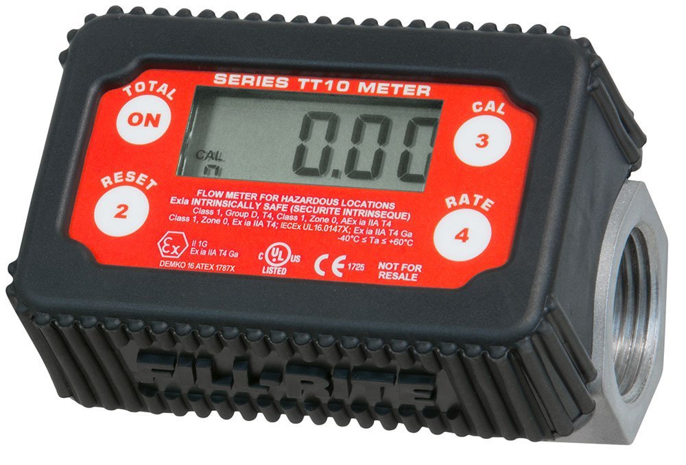 Fill-Rite TT10AN In-Line Digital Turbine Meter w/ Aluminum Housing, 1 NPT