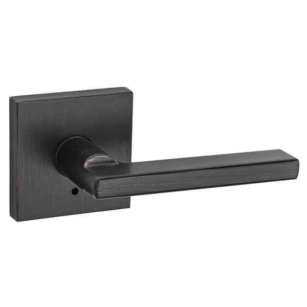 Kwikset® 155HFL-SQT-11P-CP Signature Halifax Universal Privacy Lever, Venetian Bronze