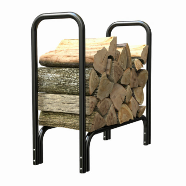 Panacea 15215 Deluxe Steel Log Rack, Black, Powder Coat Finish, 2'