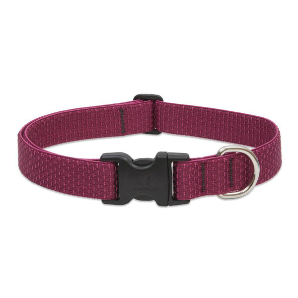 Lupine 36952 ECO Adjustable Collar for Medium Dogs, Berry Pattern, 1" x 12-20"