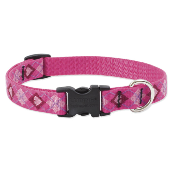 Lupine 14201 Originals Adjustable Collar for Small Dogs, Puppy Love, 3/4"x9-14"