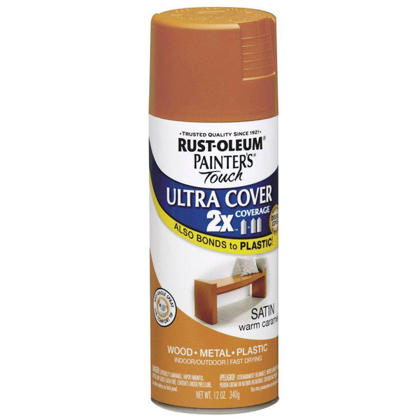 Rust-Oleum® 267118 Painter's Touch® 2X Satin Spray Paint, Warm Carmel, 12 Oz