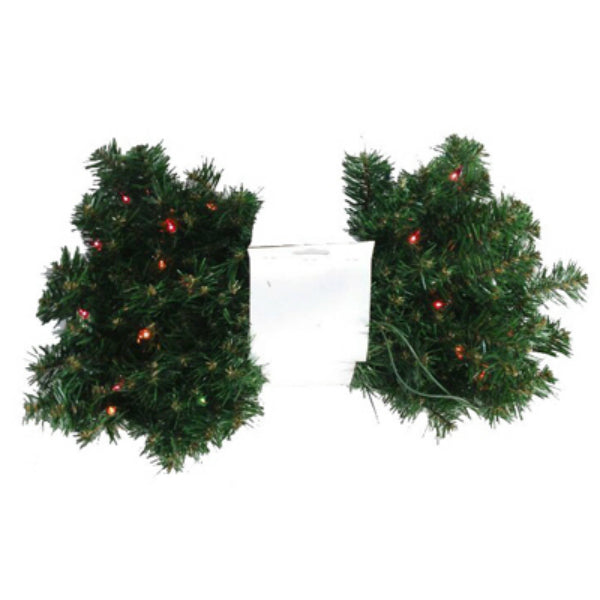 Holiday 236-G7131-9/10M035 PVC Artificial Branch Garland w/35 Multi Lights, 9'