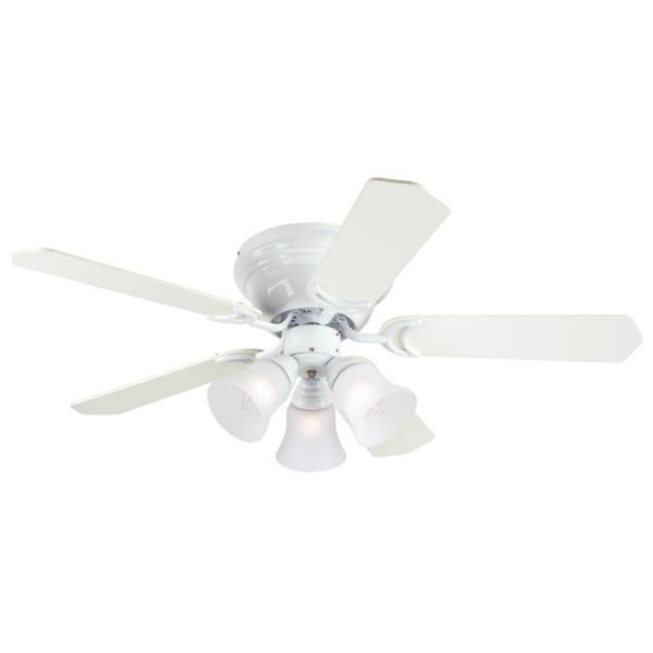 Westinghouse 72150 Contempra Trio Reversible Five-Blade Ceiling Fan, White, 42"