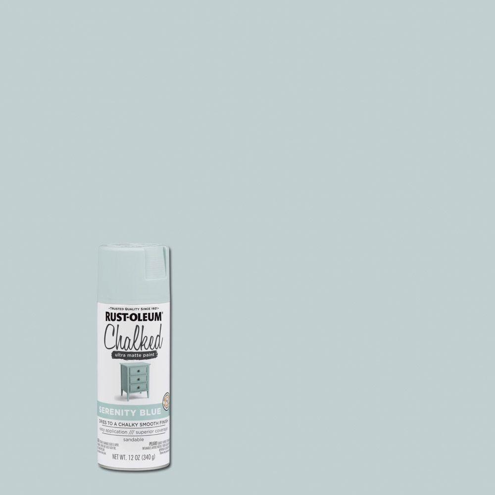 Rust-Oleum® 302595 Chalked Ultra Matte Spray Paint, Serenity Blue, 12 Oz